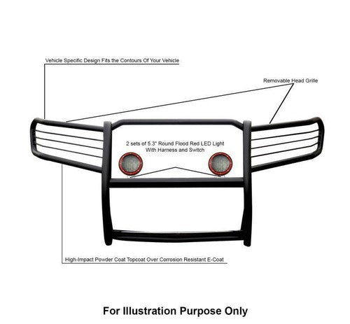 Black Horse Offroad 17A080200MA-PLFR  GRILL GUARD