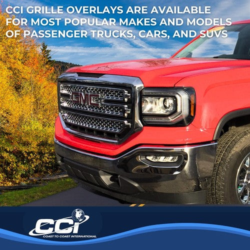 Coast To Coast IWCGI141 Grille Insert Overlay Mesh Style 2 Piece Chrome Plated