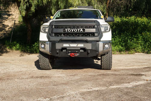 Body Armor TN-19339 Bumper One Piece Design With Grill Guard Hardware Included