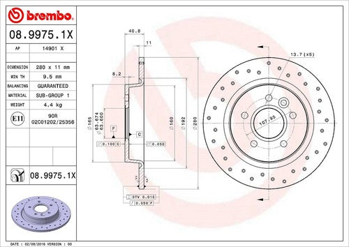 Brembo 0899751XC02 Xtra BRAKE ROTORS