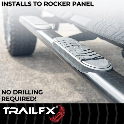TrailFX A7063B TFX 5" Oval Bent Side Bars NERF BAR OVAL 5"