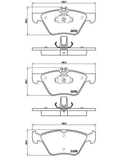 Brembo Front Low Metallic Brake Pads Fits 2006-2009 Mercedes E350 4 Matic P50075