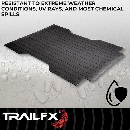 TrailFX 703N Bed Mat Black Rubber Textured Pebble Surface Design 72in L x 52in