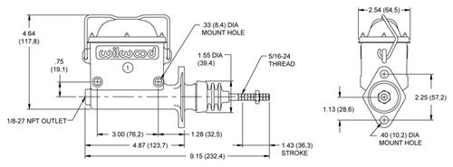 Wilwood Brakes 260-6764  BRAKE MASTER CYLINDER