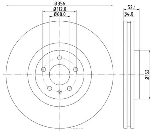Hella 355129371 Pagid DISC BRAKE KIT