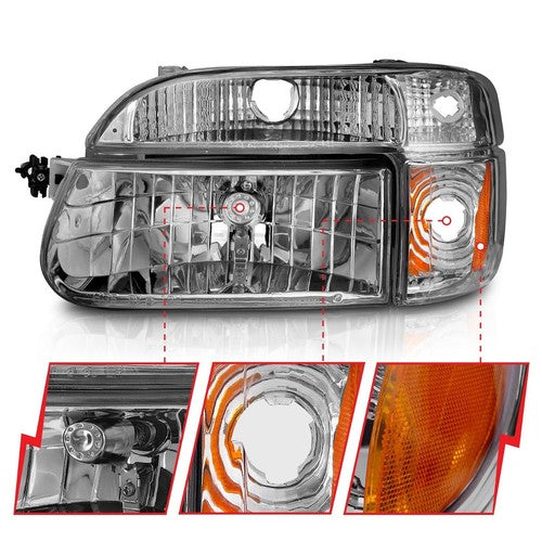 ANZO USA 111040 Crystal Clear HEADLIGHT ASSEMBLY