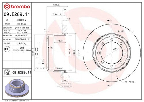 Brembo 09E28911C02 Prime DISC BRAKE KIT