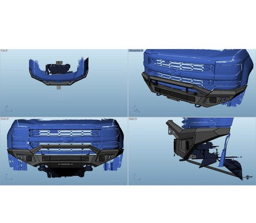 Black Horse Offroad AFB-RA16-BN Armour II BUMPER TRUCK FRONT