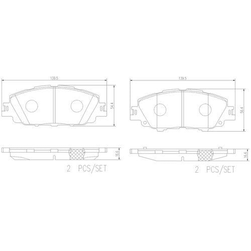 Brembo Front Ceramic Brake Pads Fits 2019-2025 Toyota Corolla 4Pc Brakes P83175N