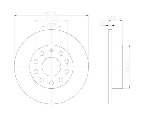 Hella 355122622  BRAKE ROTORS