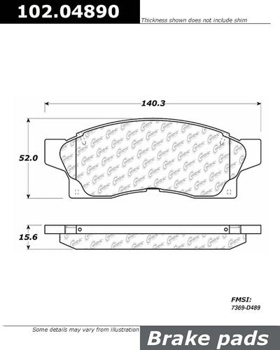 Stop Tech/ Power Slot 102.04890 C-Tek BRAKE PADS