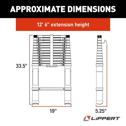 Lippert Components 2021097938 On-The-Go EXTERIOR LADDERS & CARRIERS RV
