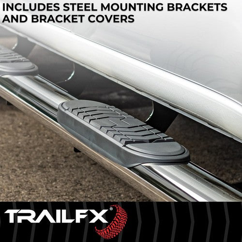 TrailFX A7091S TFX 5" Oval Bent Side Bars NERF BAR OVAL 5"