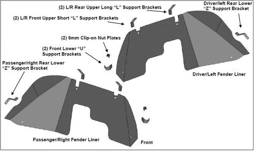 Black Horse Offroad TFFJL4F  FENDER FLARES