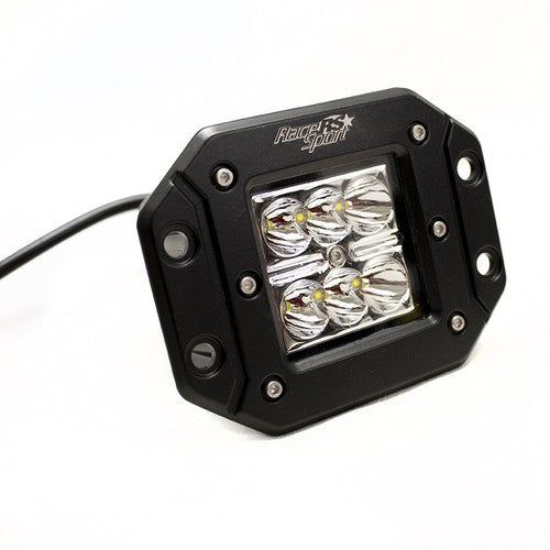 Race Sport Lighting RS-18W6LED-FM BLACK SHELL DAYTIME RUNNING LIGHTS
