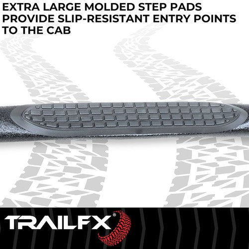 TrailFX A0055T TFX Round Tube Side Steps NERF BAR ROUND 3"