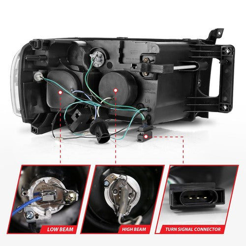 ANZO USA 111490  HEADLIGHT ASSEMBLY