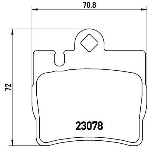 Brembo Rear Low Metallic Brake Pads Fits 2000-2002 Mercedes-Benz S500 4Pc P50042