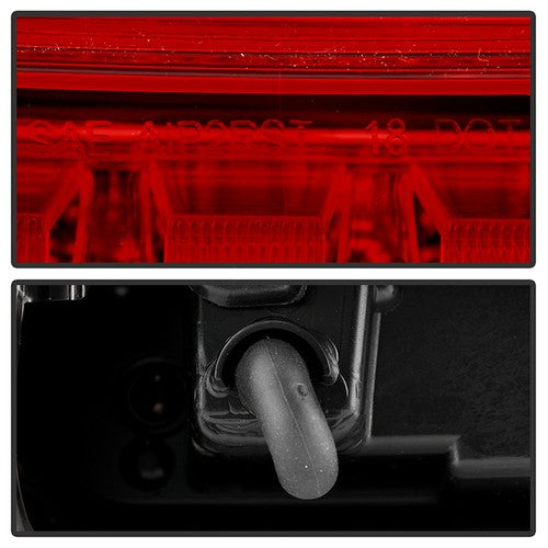 Xtune 9052040 Tail Light Assembly Black Housing Red LED Brake Light Single