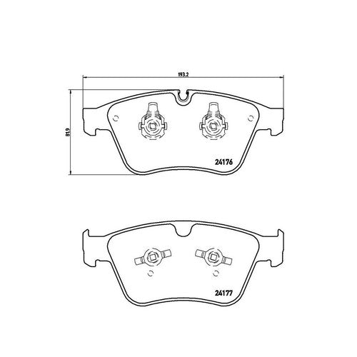 Brembo Front Low Metallic Brake Pads Fits 2007-2011 Mercedes ML63 AMG P50105