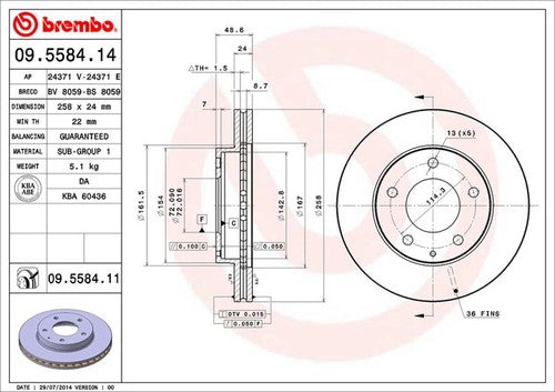 Brembo 09558411C02  BRAKE ROTORS