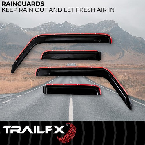 TrailFX 4811IC TFX 4-PC Window Vents RAINGUARDS