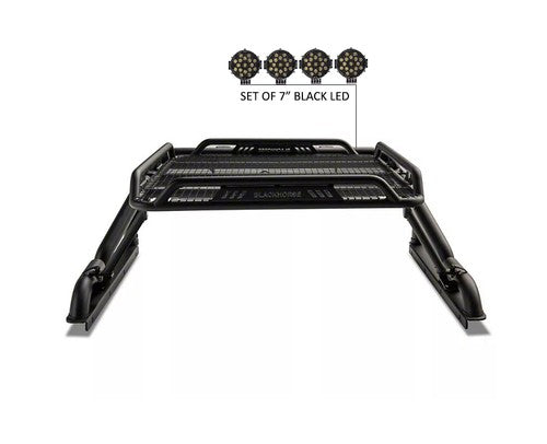 Black Horse Offroad WRB-001BK-PLB  Truck Bed Bar