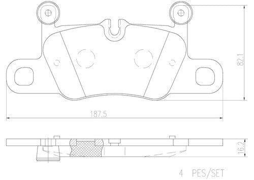 Brembo Rear Ceramic Brake Pads Fits  2012-2022 Porsche 911 Brakes 4 Pc P65031N
