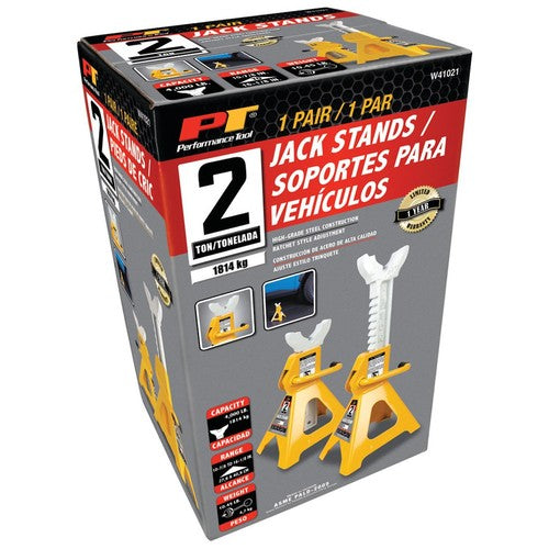 Performance Tool W41021 Jack Stand  2 Ton 10-3/4"Min Ht - 16-3/4"Max Ht  Qty 2