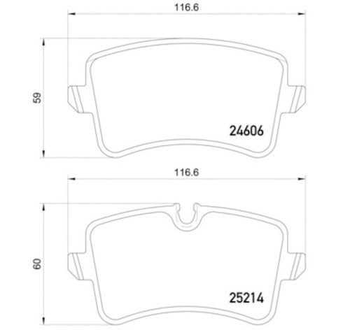 Hella Rear Low Metallic Brake Pads Fits 2014-2018 Audi A6 Quattro 2 Pc 355016061