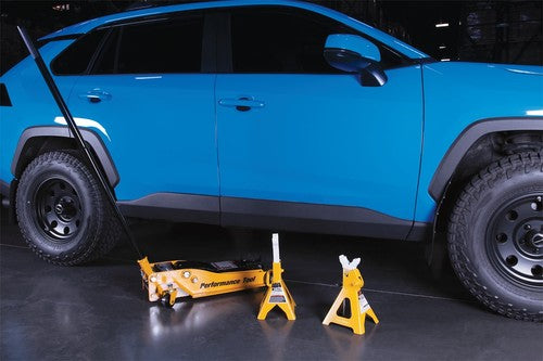 Performance Tool W41022 Ratchet Style Jack Stand Set for Lifting Vehicles During