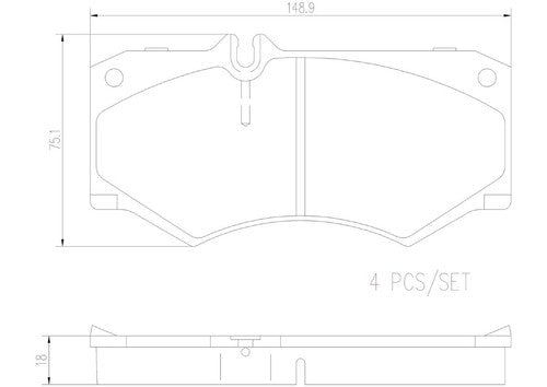 Brembo Front Ceramic Brake Pads Fits 2009-2018 Mercedes-Benz G550 P50134N