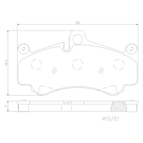 Brembo Front Ceramic Brake Pads Fits 2001-2013 Porsche 911 Brakes 4 Pc P65032N