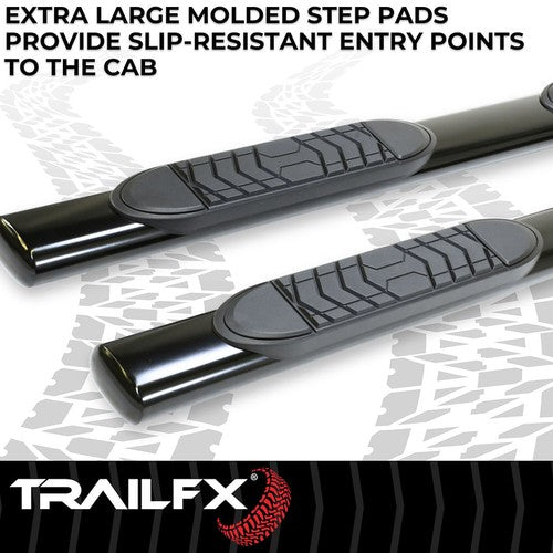 TrailFX A7002B TFX 5" Oval Straight Side Bars NERF BAR OVAL 5"