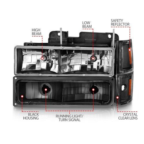 ANZO USA 111505 Crystal HEADLIGHT ASSEMBLY