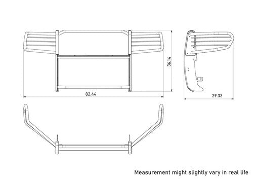 Black Horse Offroad 17DG111MA  GRILL GUARD