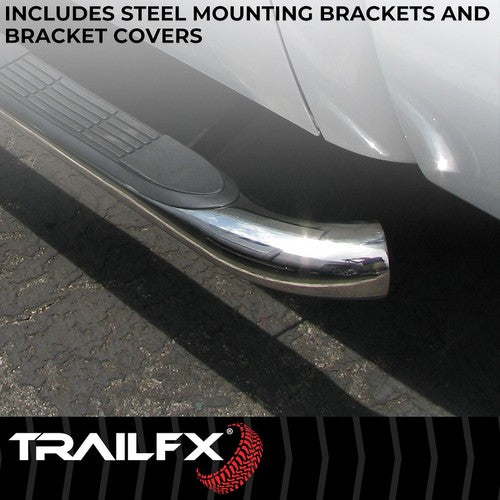 TrailFX A0009S TFX Round Tube Side Steps NERF BAR ROUND 3"