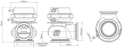 Turbo Smart TS-0505-1010 Comp-Gate40 WASTEGATE