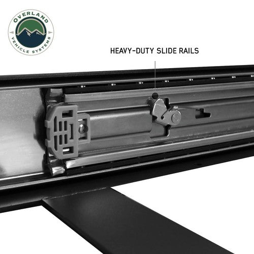 Overland Vehicle Systems 21010504 Refrigerator Slide Tray 102in Lx 20in W Black
