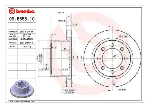 Brembo 09B65510C02  BRAKE ROTORS