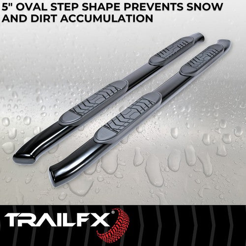 TrailFX A7064B TFX 5" Oval Bent Side Bars NERF BAR OVAL 5"