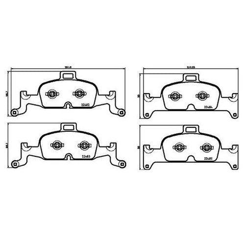 Brembo Front Low Metallic Brake Pads Fits 2018?2020 Audi Q5 Brakes 4 Pc P85164