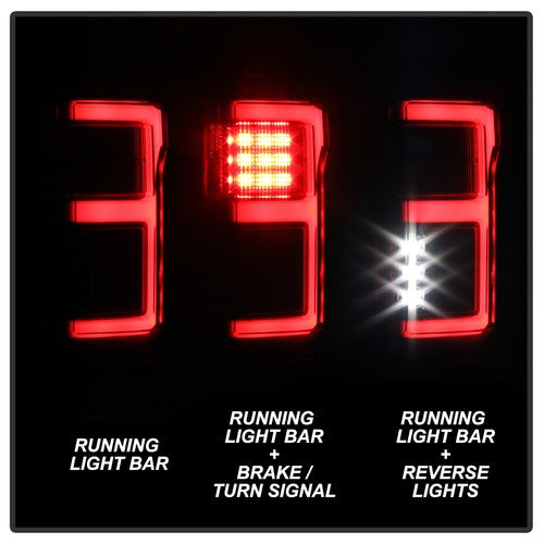 Spyder 5085313 Led Tail Lights Light Bar Compatible W/Rear Blind Spot Sensor Onl