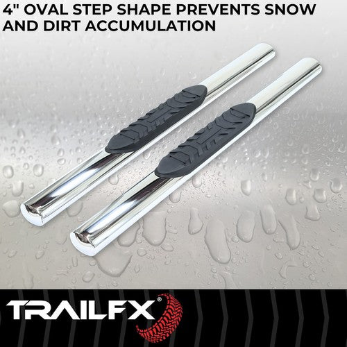 TrailFX A1529S TFX 4" Oval Tube Side Steps NERF BAR OVAL 4"