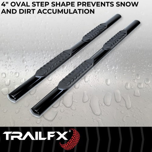 TrailFX A1512B TFX 4" Oval Tube Side Steps NERF BAR OVAL 4"