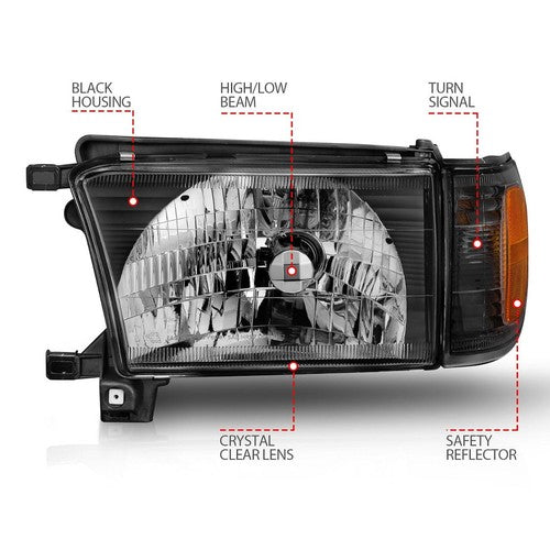 ANZO USA 111077 Crystal Clear HEADLIGHT ASSEMBLY