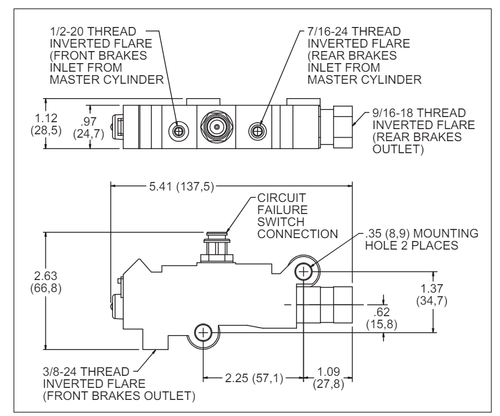Wilwood Brakes 260-11322  BRAKE MASTER CYLINDER