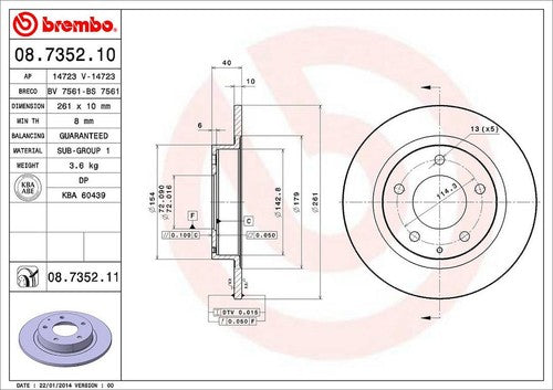 Brembo 08735211C02  BRAKE ROTORS