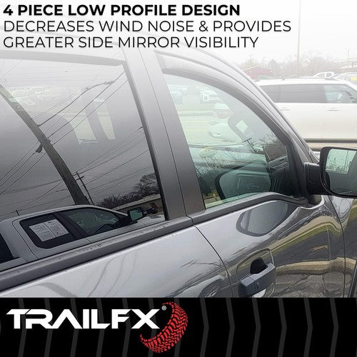 TrailFX 4977IC TFX 4-PC Window Vents RAINGUARDS
