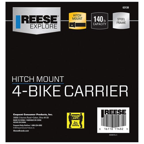 Reese 63138 Explorer BIKE RACK ACCESSORIES